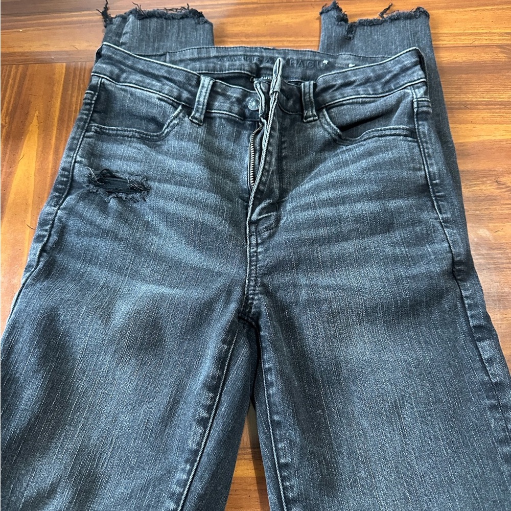 Women's Black Distressed Jeans